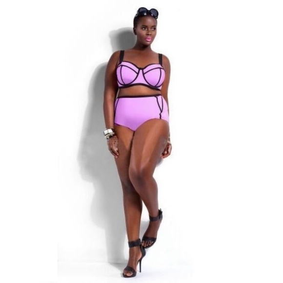 Other - Purple Plus Size High Waisted Bikini XL XXL 3XL